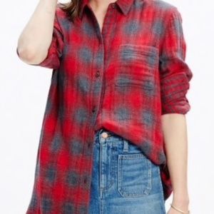 Madewell Plaid Ex- Boyfriend  Butyon Up Shirt